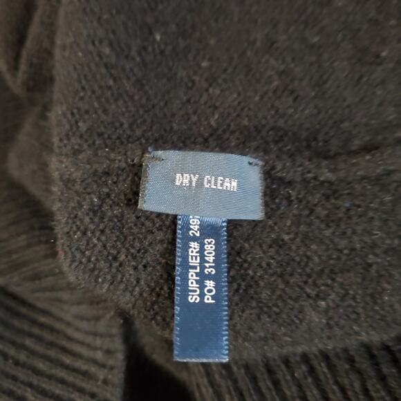 Vtg Polo Ralph Lauren Mens 100% Lambswool V-Neck Pony Pullover Sweater M Black - Picture 7 of 9